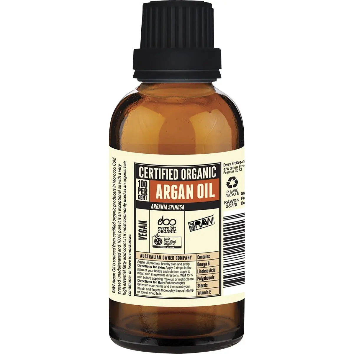 EVERY BIT ORGANIC RAW Argan Oil 50ml EVERY BIT