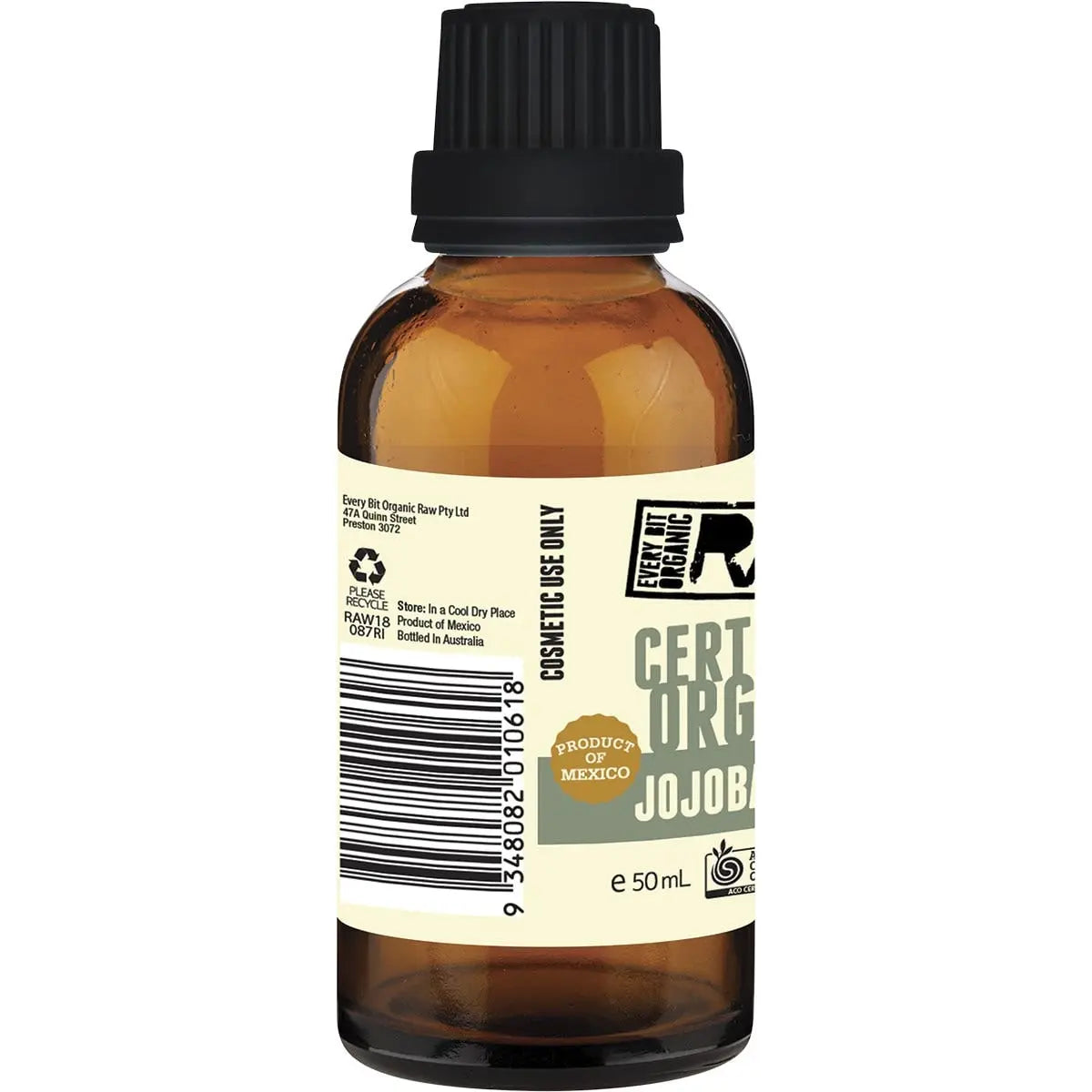 EVERY BIT ORGANIC RAW Jojoba Oil 50ml EVERY BIT