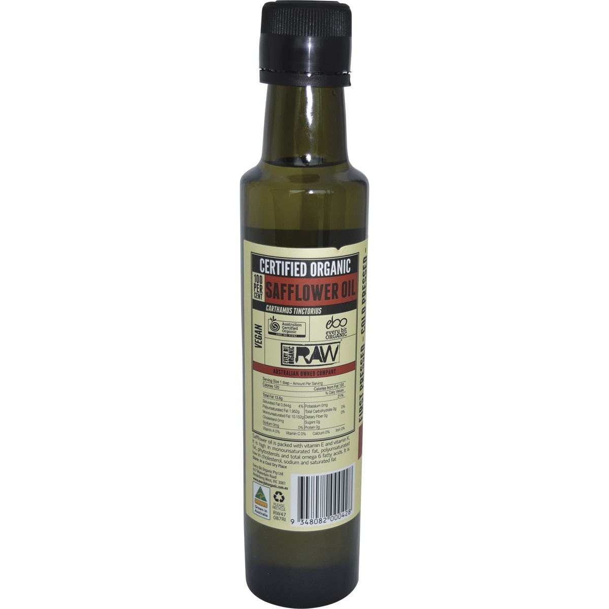 EVERY BIT ORGANIC RAW Safflower Oil 250ml EVERY BIT