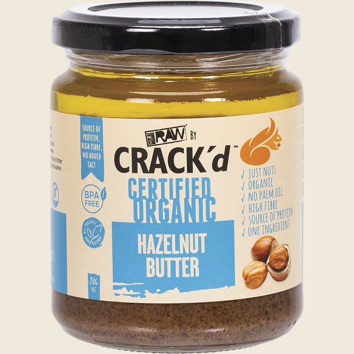 EVERY BIT ORGANIC RAW Crack'd Hazelnut Butter 250g