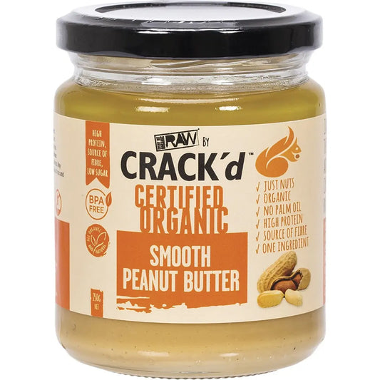 EVERY BIT ORGANIC RAW Crack'd Smooth Peanut Butter 250g EVERY BIT