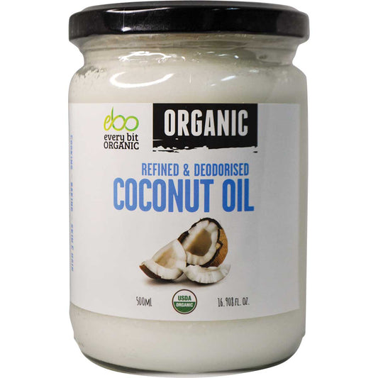 EVERY BIT ORGANIC Coconut Oil Refined & Deodorised 500ml - Cutprice Online
