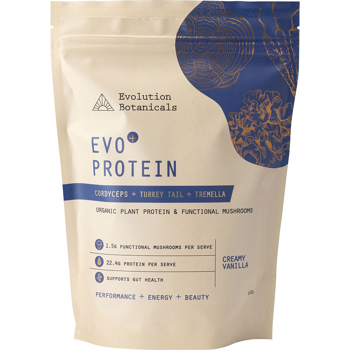 EVOLUTION BOTANICALS EVO Protein Beautifully Active Blend Creamy Vanilla 450g EVOLUTION BOTANICALS