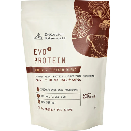 EVOLUTION BOTANICALS EVO Protein Forever Sustain Blend Smooth Chocolate 450g EVOLUTION BOTANICALS