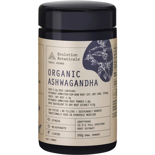 EVOLUTION BOTANICALS Ashwagandha Tonic Herbs 100g - Cutprice Online