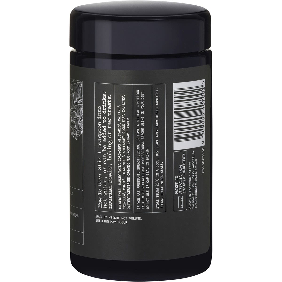 EVOLUTION BOTANICALS 10 Mushroom Formula Optimise Wellbeing 100g EVOLUTION BOTANICALS