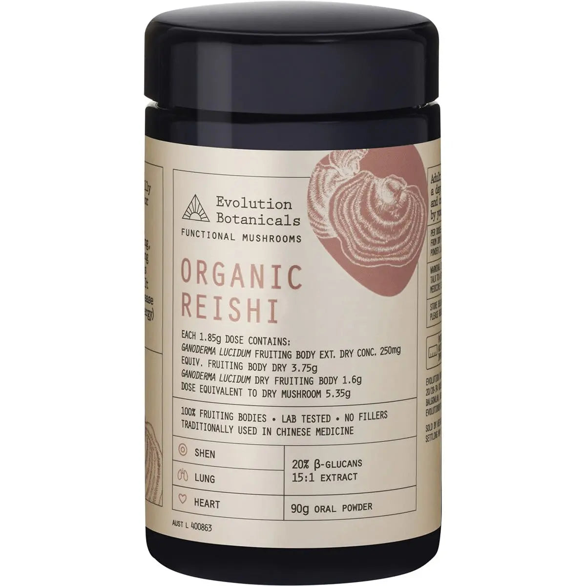 EVOLUTION BOTANICALS Reishi Extract Organic 15:1 Fuctional Mushrooms 90g EVOLUTION BOTANICALS