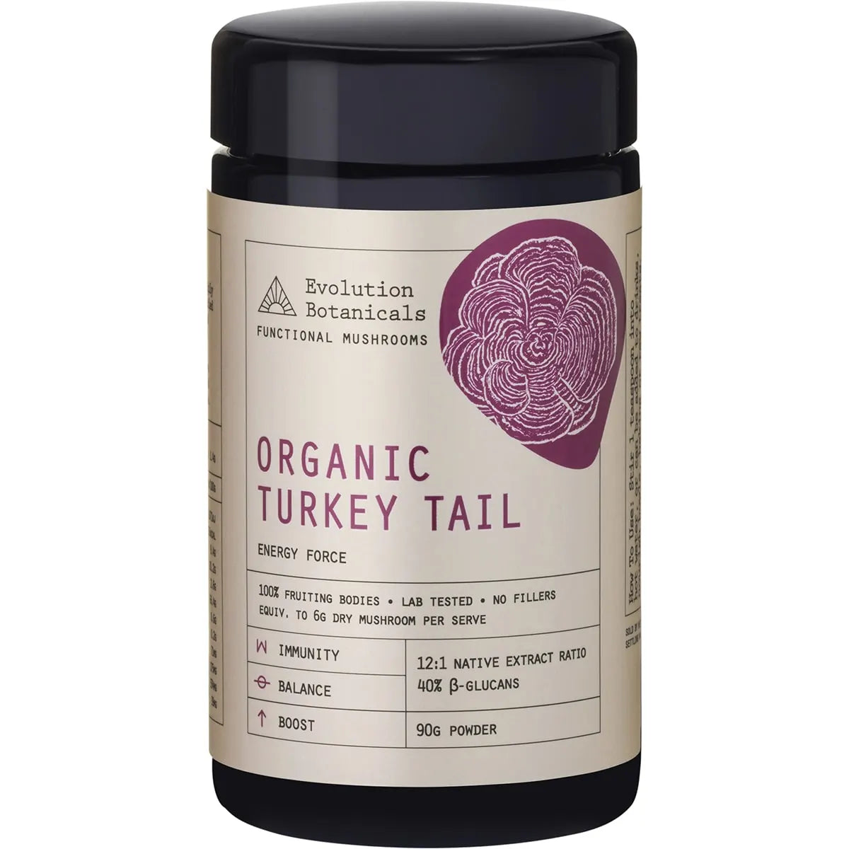 EVOLUTION BOTANICALS Organic Turkey Tail Energy Force 90g - Cutprice Online