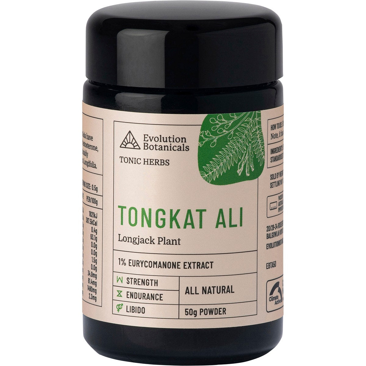 EVOLUTION BOTANICALS Tongkat Ali Longjack Plant 50g - Cutprice Online