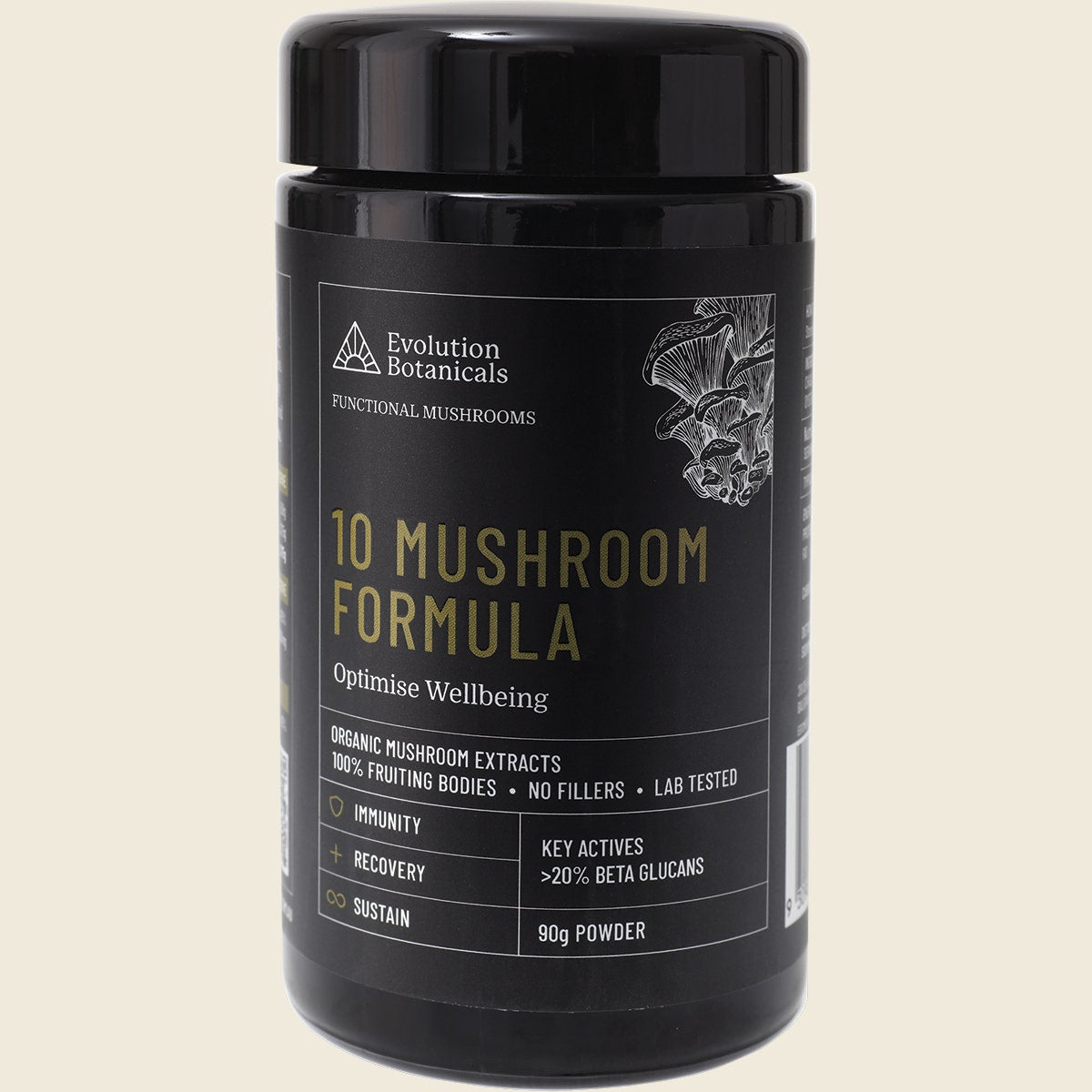 Evolution Botanicals 10 Mushroom Formula Optimise Wellbeing 90g