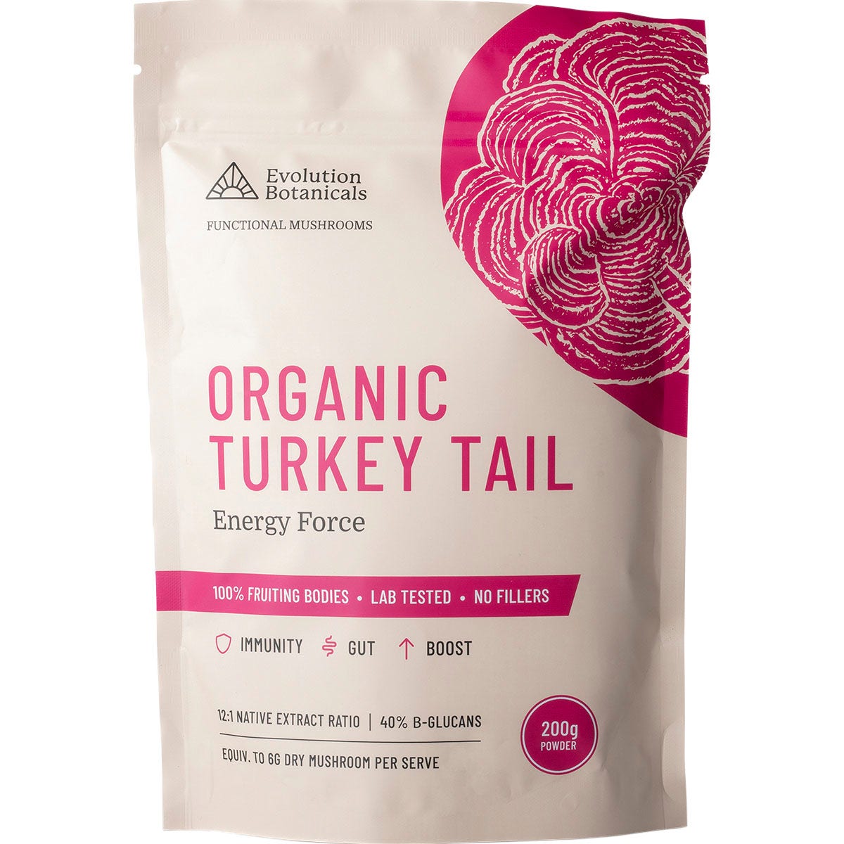EVOLUTION BOTANICALS Organic Turkey Tail Energy Force 200g - Cutprice Online