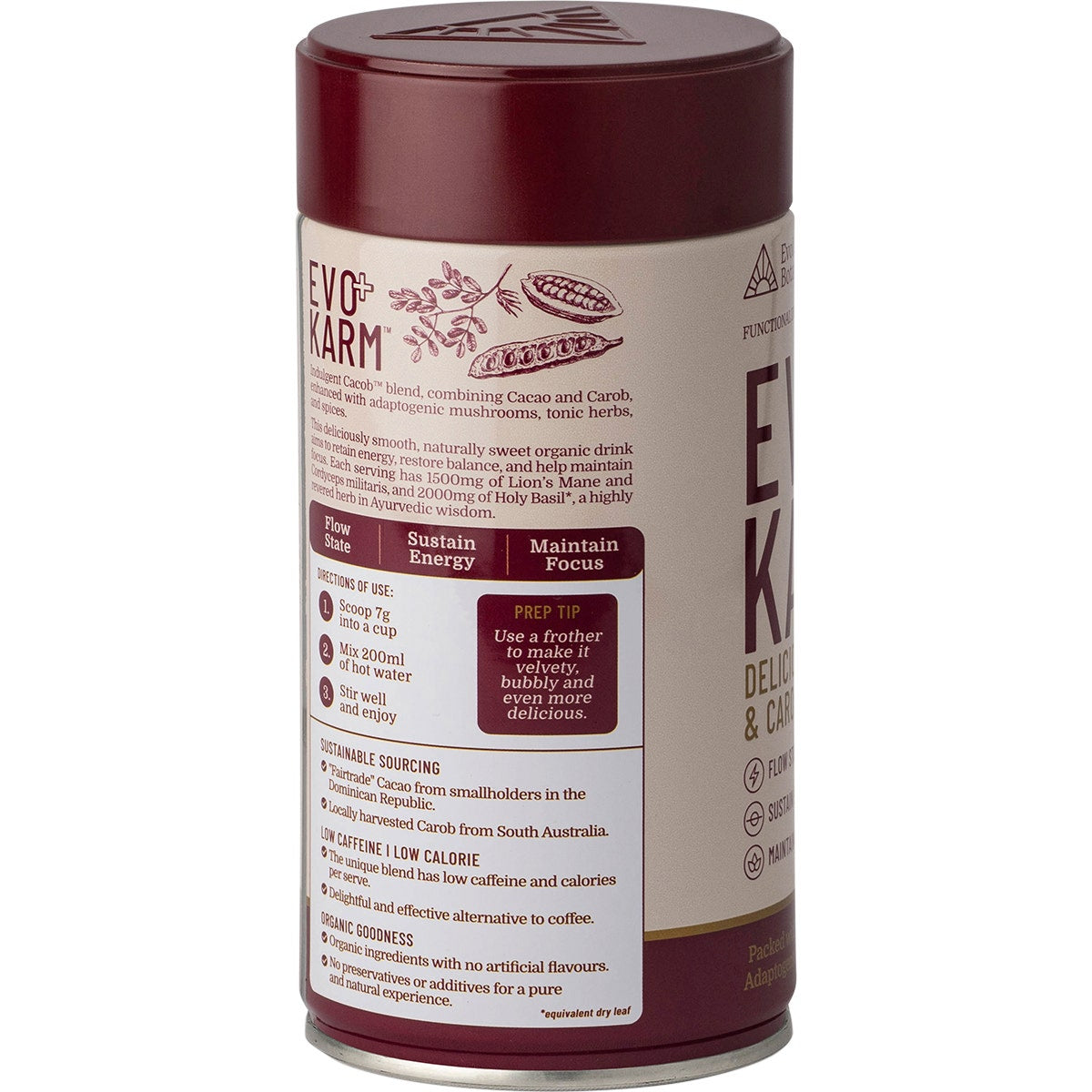 Evolution Botanicals EVO+ Karm Cacao & Carob Drink 175g - Cutprice Online