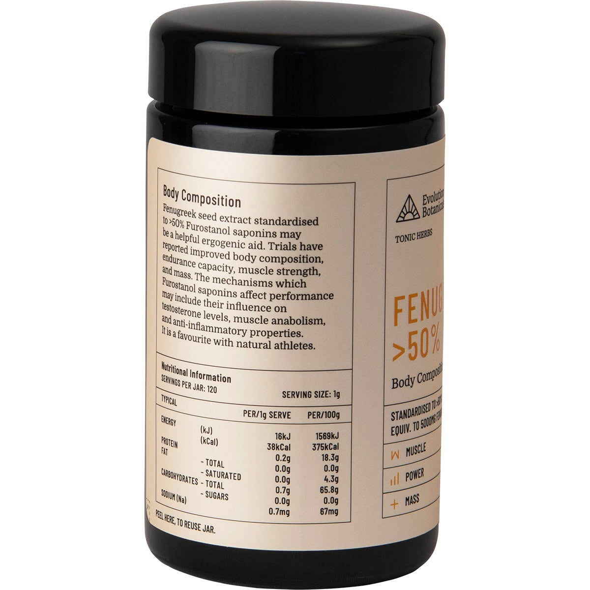 Evolution Botanicals Fenugreek >50% Powder 120g - Cutprice Online