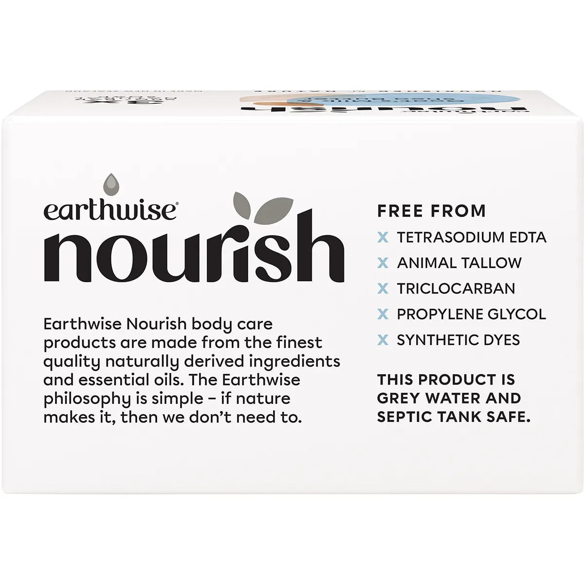 EARTHWISE NOURISH Natural Soap Bar Goat's Milk & Shea Butter 3x90g EARTHWISE
