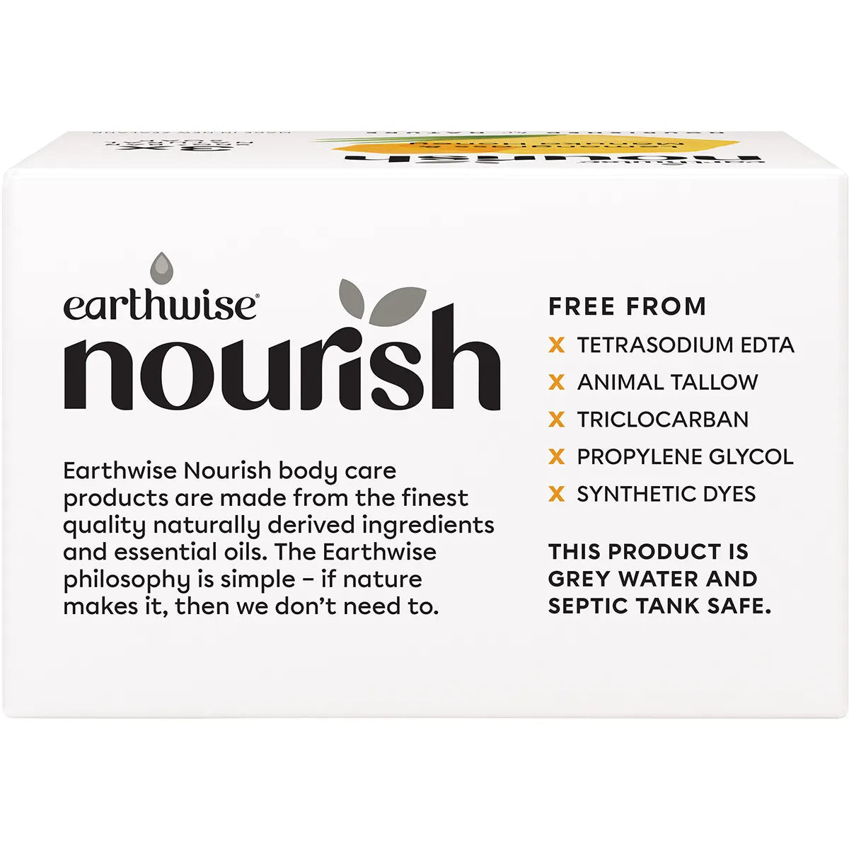 EARTHWISE NOURISH Natural Soap Bar Lemongrass & Manuka Honey 3x90g EARTHWISE