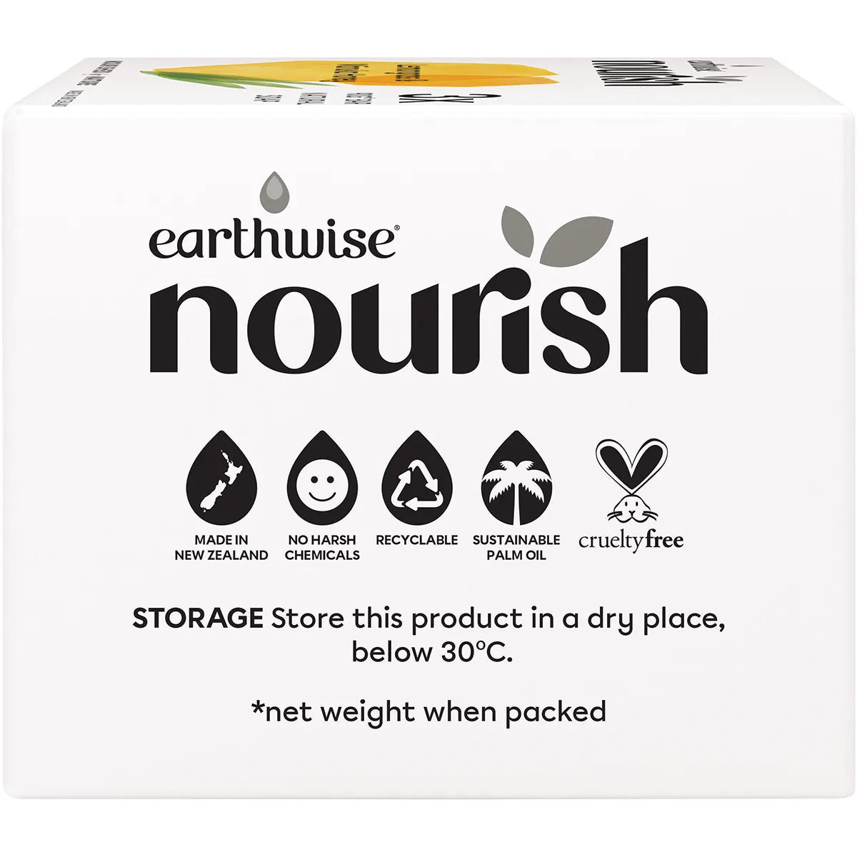 EARTHWISE NOURISH Natural Soap Bar Lemongrass & Manuka Honey 3x90g EARTHWISE