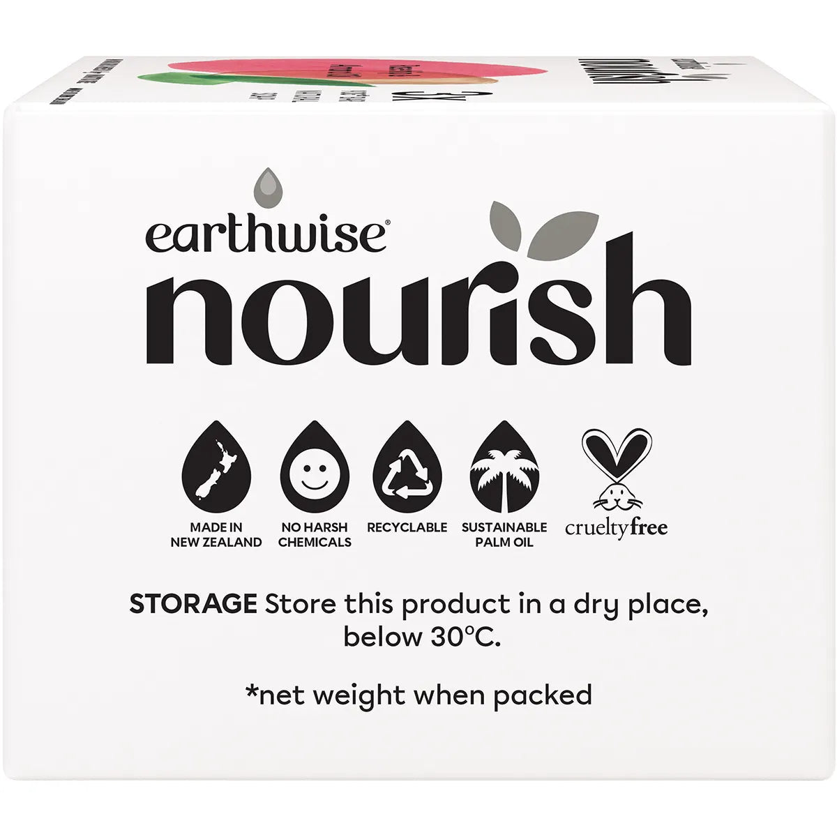 EARTHWISE NOURISH Natural Soap Bar Rosehip & Almond Oil 3x90g EARTHWISE