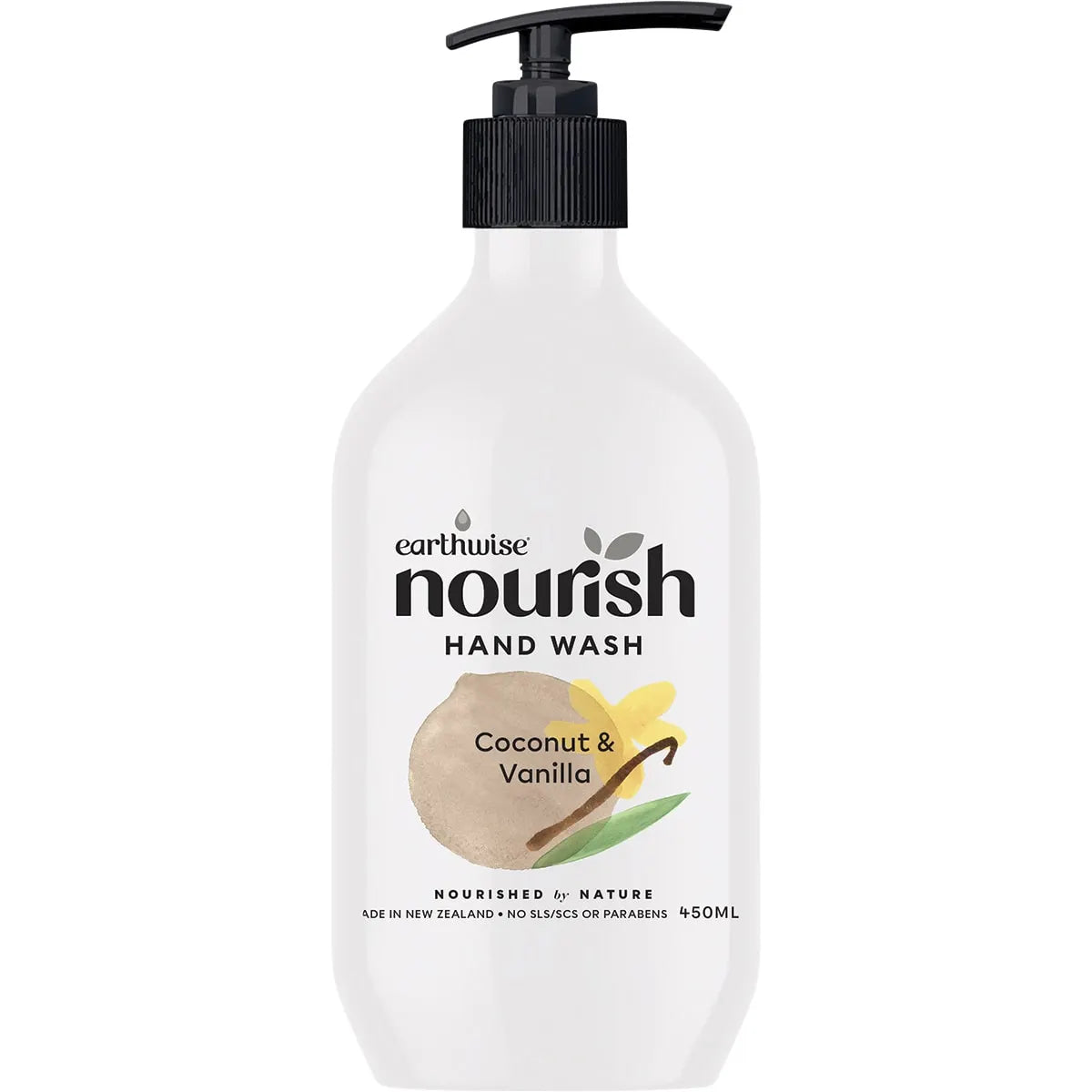 Earthwise Nourish Hand Wash Coconut & Vanilla 450ml EARTHWISE