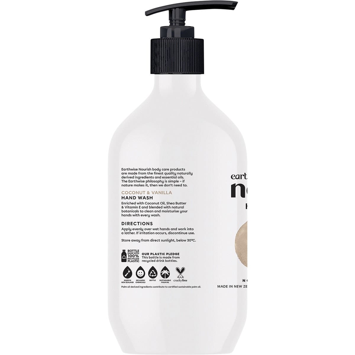 Earthwise Nourish Hand Wash Coconut & Vanilla 450ml EARTHWISE