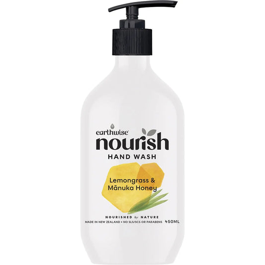 Earthwise Nourish Hand Wash Lemongrass & Manuka Honey 450ml EARTHWISE