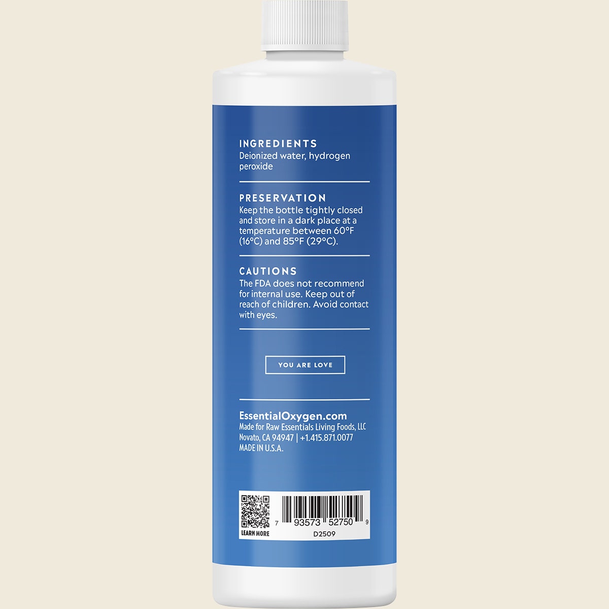 Essential Oxygen Hydrogen Peroxide 3% 473ml