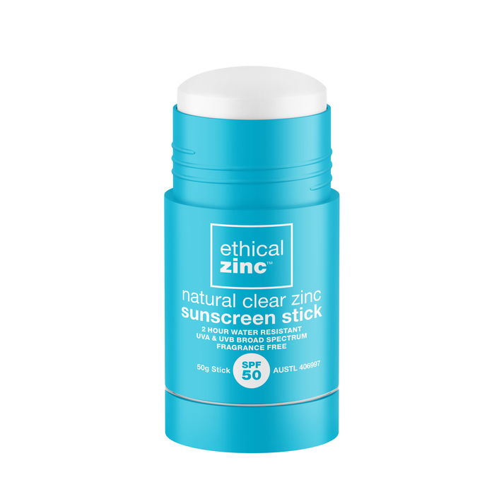 ETHICAL ZINC Natural Clear Zinc Sunscreen Stick SPF 50 50g - Cutprice Online