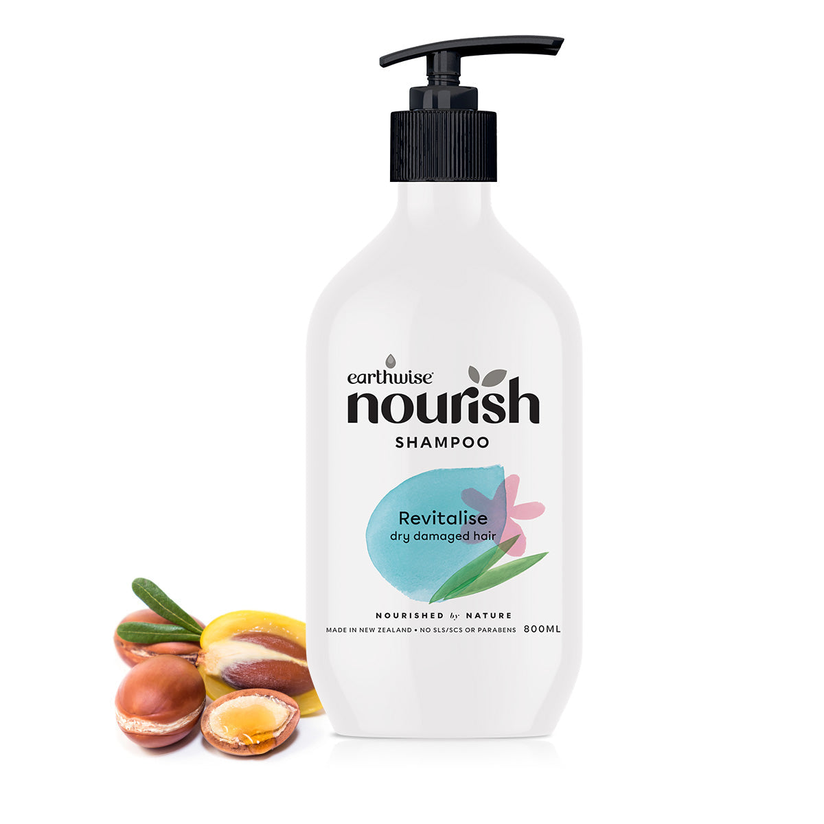 Earthwise Nourish Shampoo Revitalise Dry Damaged Hair 800ml EARTHWISE