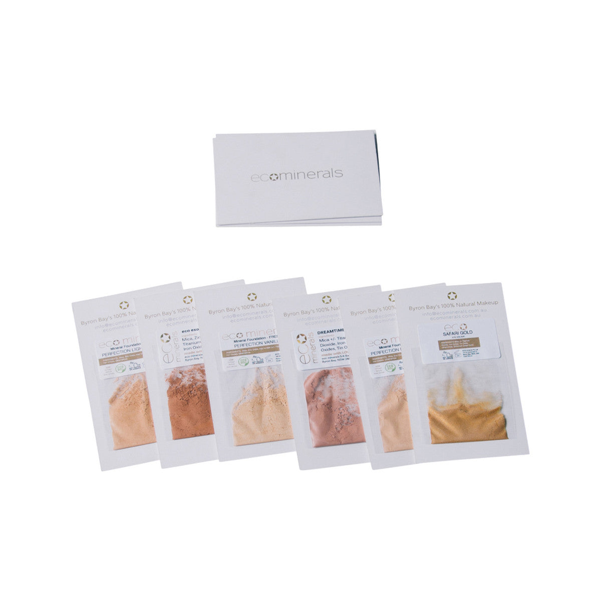 Eco Minerals Mineral Makeup Sample Set Fresh Dewy Finish Light Fair - Cutprice Online