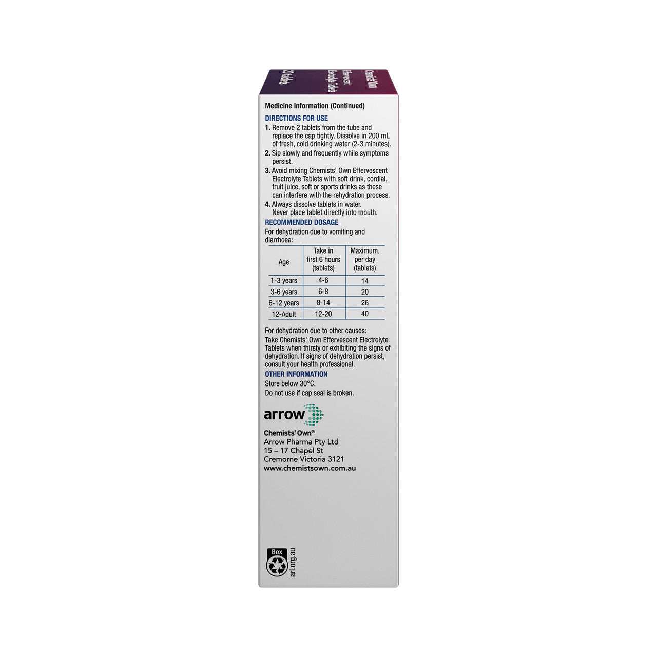 Chemists' Own Effervescent Electrolyte Apple Blackcurrant 20 Tablets - Cutprice Online