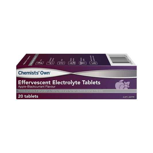Chemists' Own Effervescent Electrolyte Apple Blackcurrant 20 Tablets - Cutprice Online