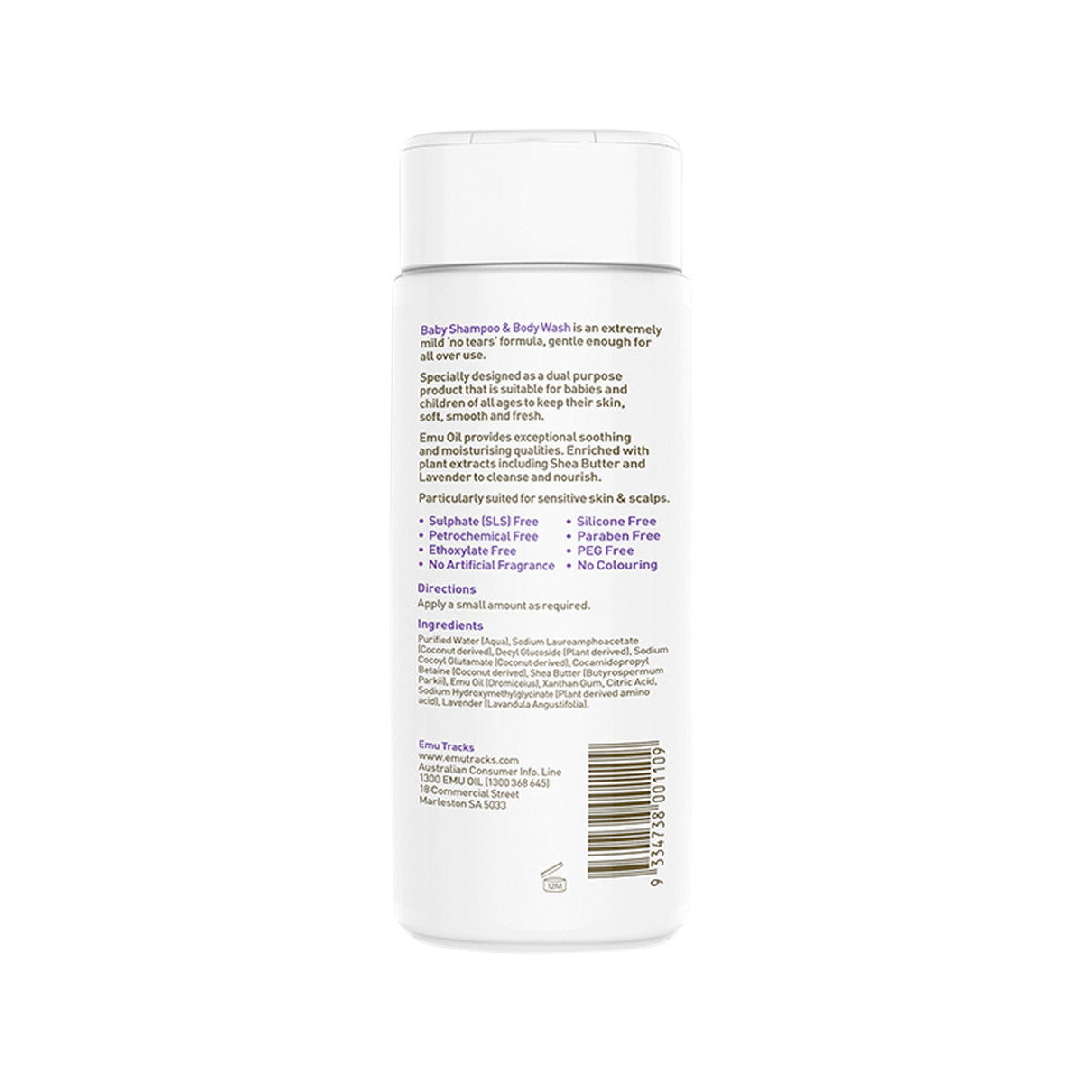 Emu Tracks Emu Oil Shampoo & Wash For Babies & Infants 200ml - Cutprice Online