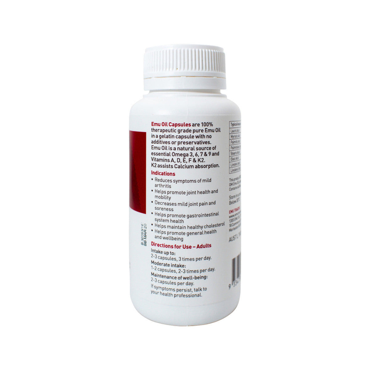 Emu Tracks Emu Oil 750mg Capsules 100c - Cutprice Online