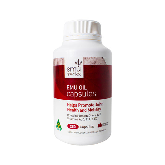 Emu Tracks Emu Oil 750mg Capsules 250c - Cutprice Online