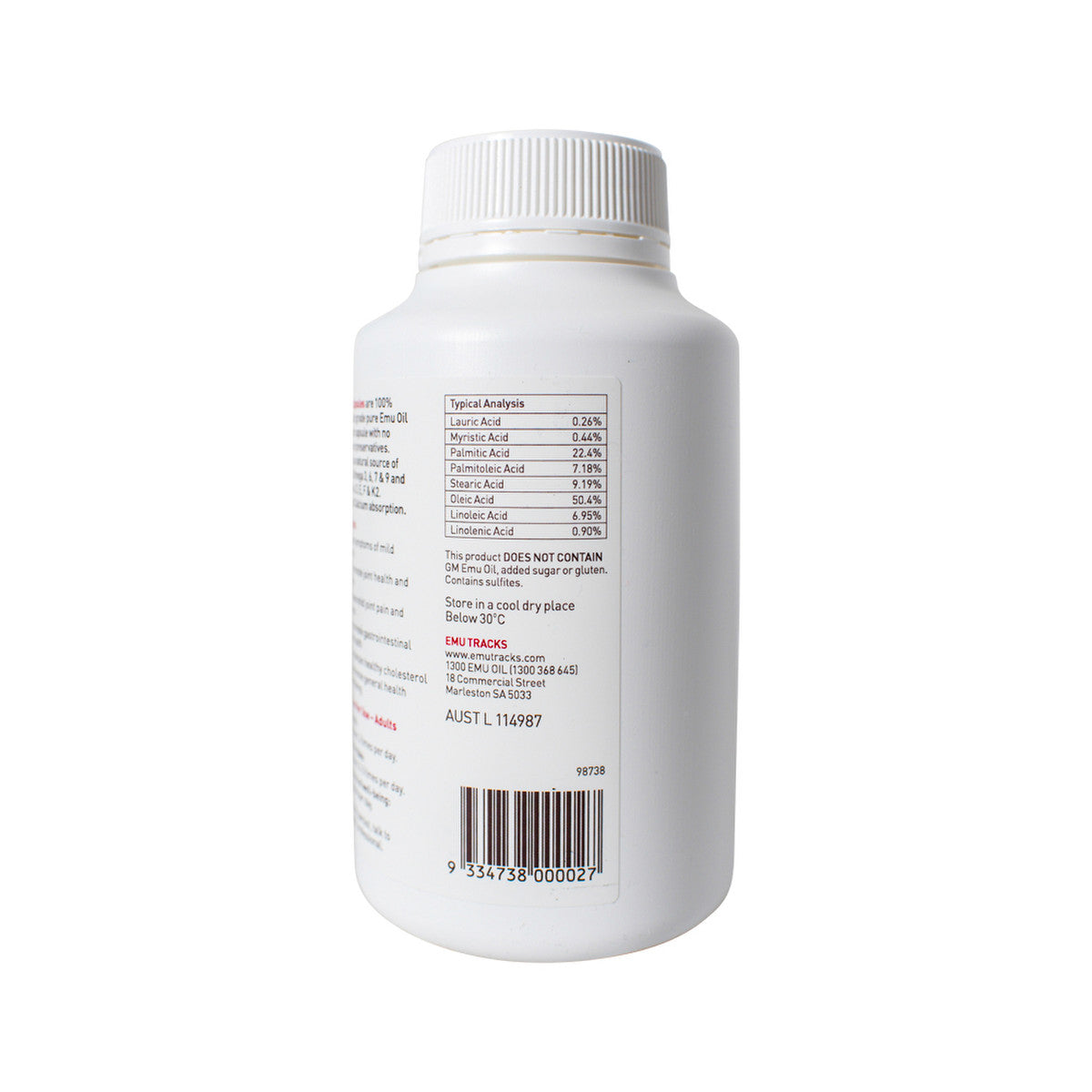 Emu Tracks Emu Oil 750mg Capsules 250c - Cutprice Online