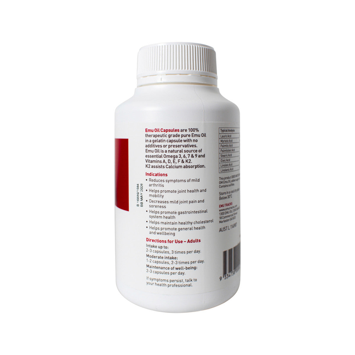Emu Tracks Emu Oil 750mg Capsules 250c - Cutprice Online