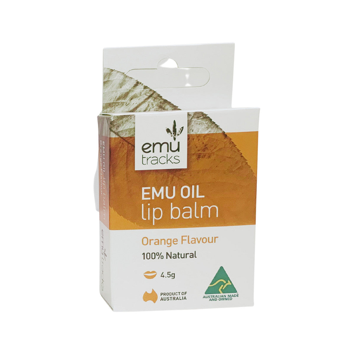 Emu Tracks Emu Oil Lip Balm Orange 4.5g - Cutprice Online