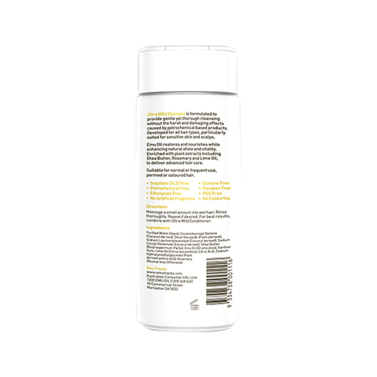 Emu Tracks Emu Oil Shampoo Ultra Mild (All Hair Types) 200ml - Cutprice Online