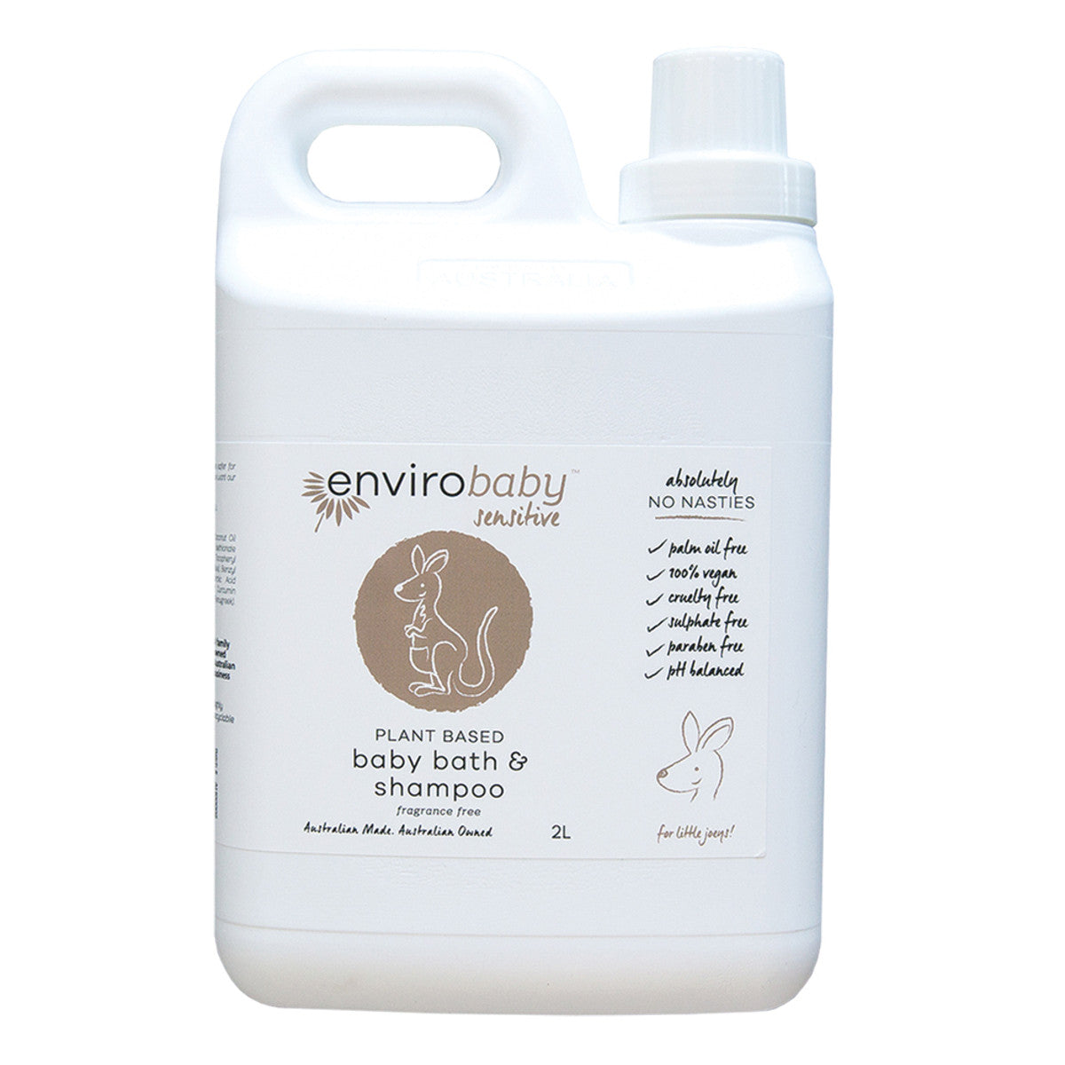 EnviroBaby Plant Based Sensitive Baby Bath & Shampoo Fragrance Free 2L - Cutprice Online