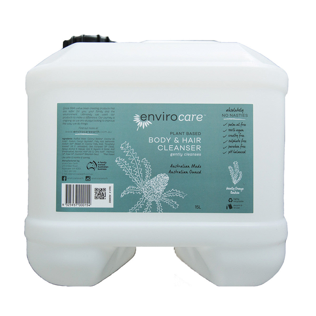 EnviroCare Plant Based Body & Hair Cleanser 15L - Cutprice Online