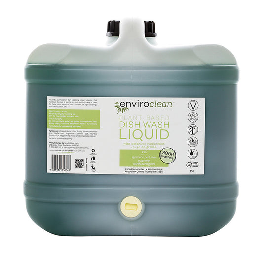 EnviroClean Plant Based Dish Wash Liquid (botanical peppermint) Liquid 15L - Cutprice Online