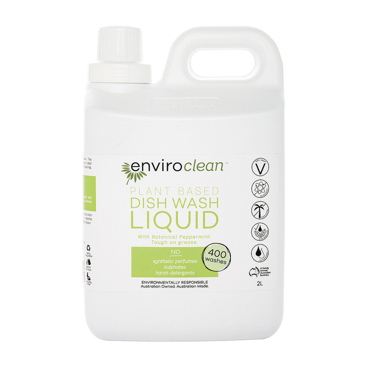 EnviroClean Plant Based Dish Wash Liquid (botanical peppermint) Liquid 2L - Cutprice Online