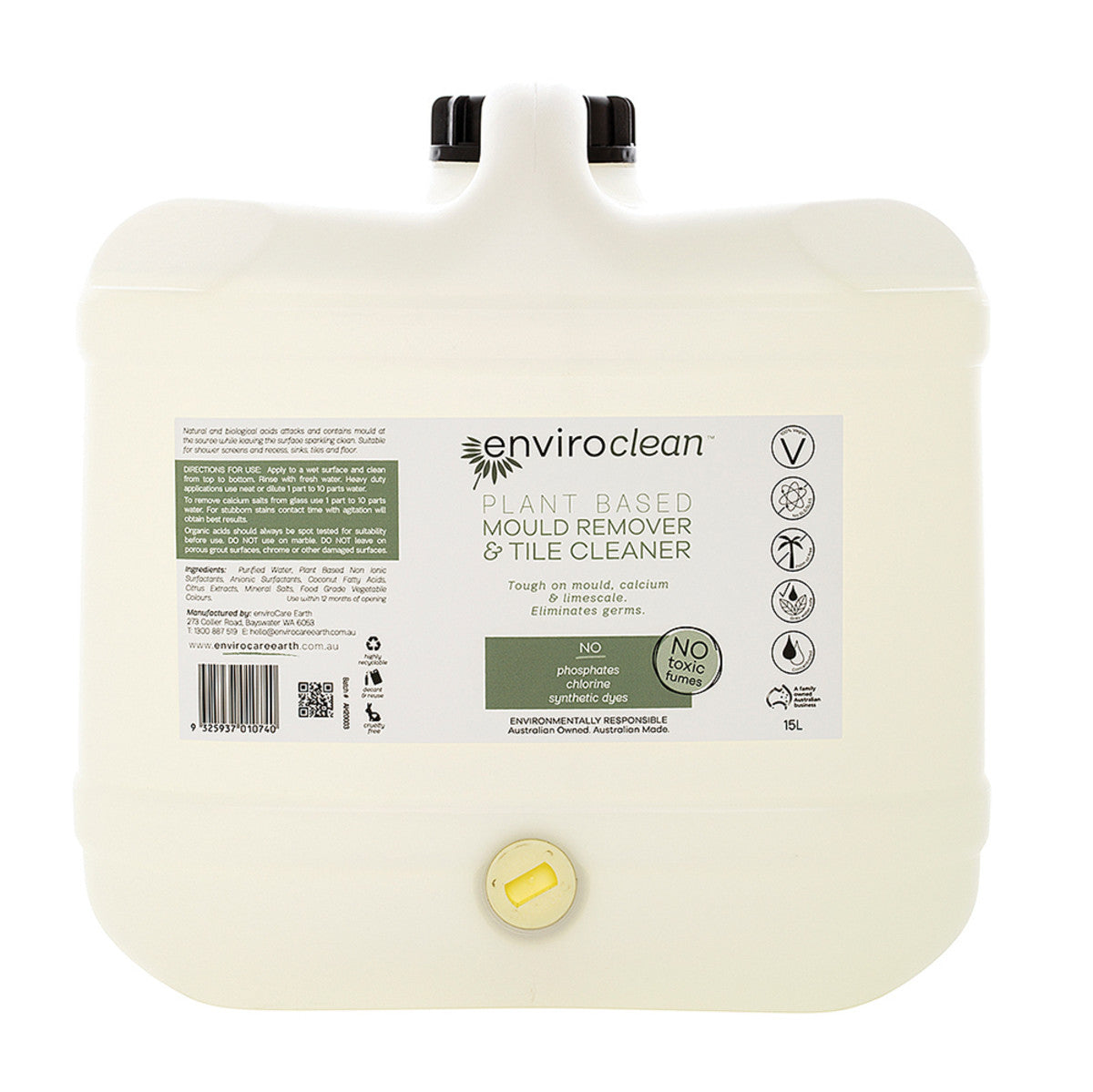 EnviroClean Plant Based Mould Remover & Tile Cleaner 15L - Cutprice Online
