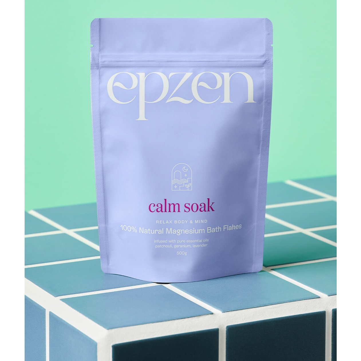 Epzen Magnesium Bath Flakes Calm Soak 500g EPZEN