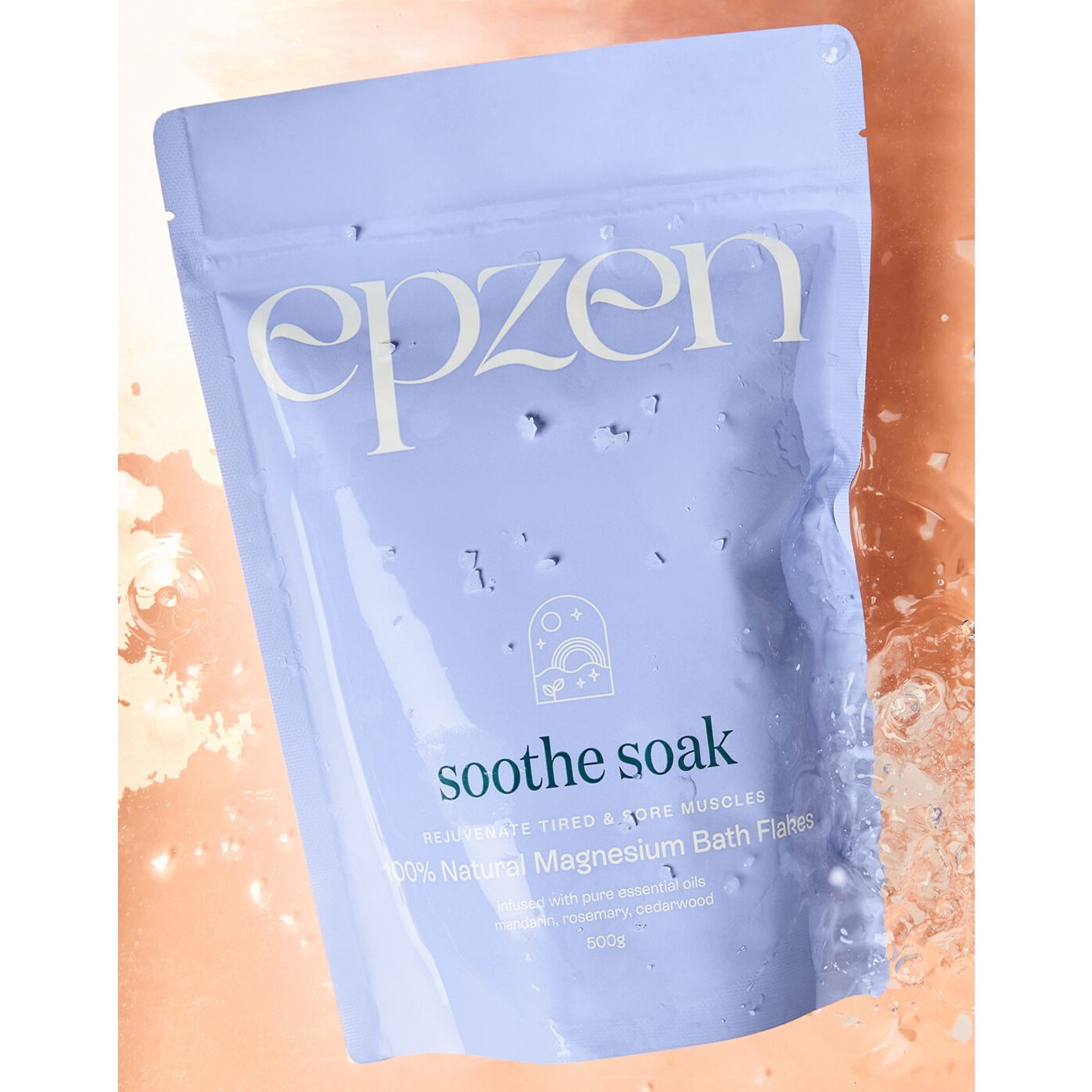 Epzen Magnesium Bath Flakes Soothe Soak 500g EPZEN