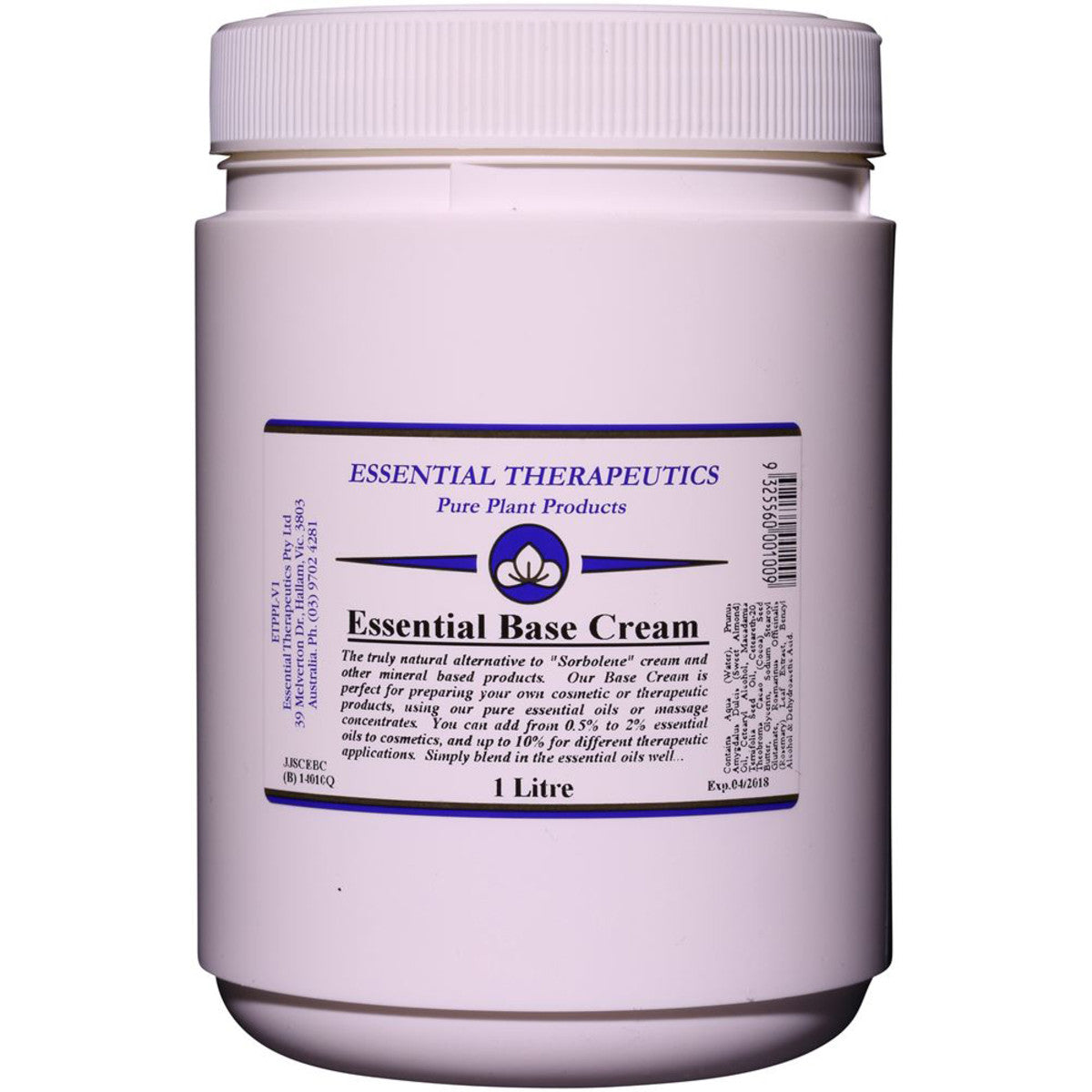 Essential Therapeutics Essential Base Cream 1L - Cutprice Online