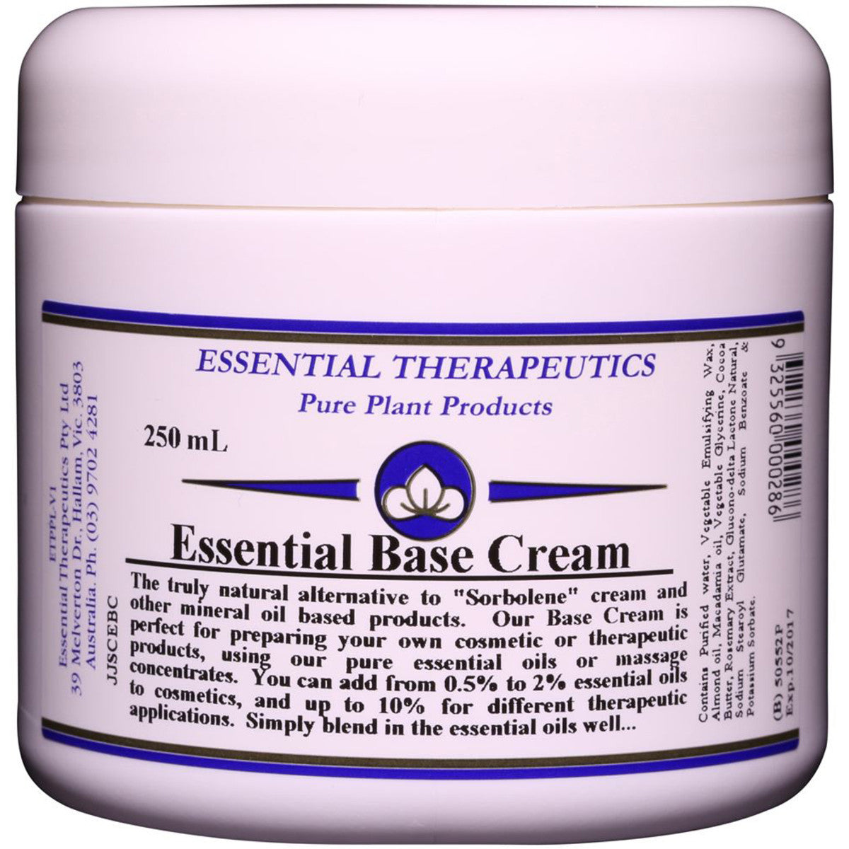 Essential Therapeutics Essential Base Cream 250ml ESSENTIAL THERAPEUTICS
