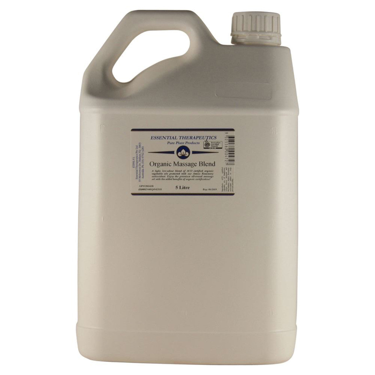 Essential Therapeutics Massage Oil Blend Organic 5L ESSENTIAL THERAPEUTICS