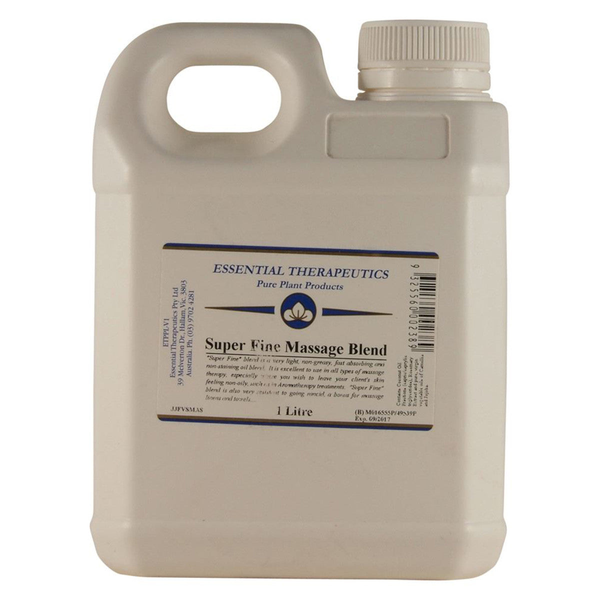 Essential Therapeutics Massage Oil Blend Super Fine 1L ESSENTIAL THERAPEUTICS