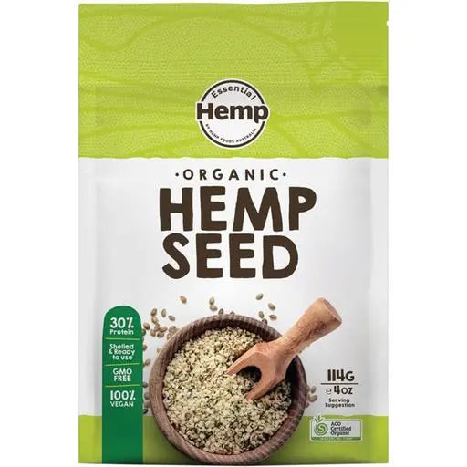 ESSENTIAL HEMP Organic Hemp Seeds Hulled 114g ESSENTIAL HEMP