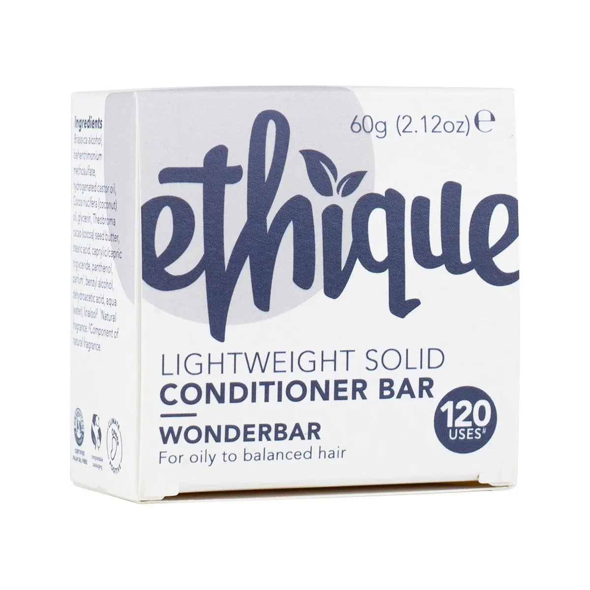ETHIQUE Solid Conditioner Bar Wonderbar - Oily Or Normal Hair 60g ETHIQUE